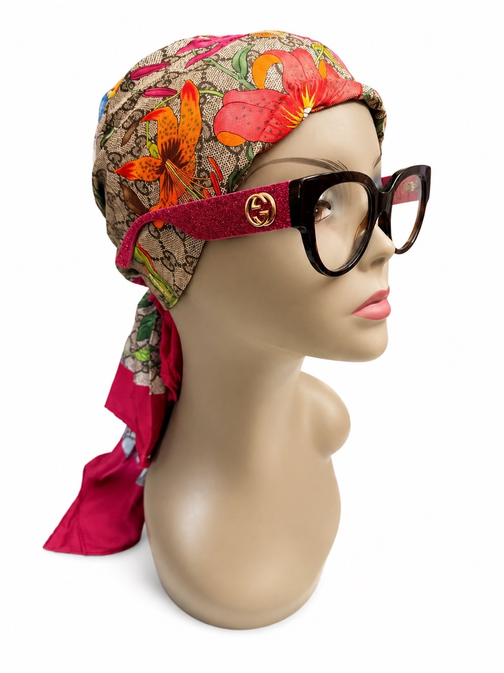 Gucci Round Tortoiseshell/Glittery Acetate optical Glasses